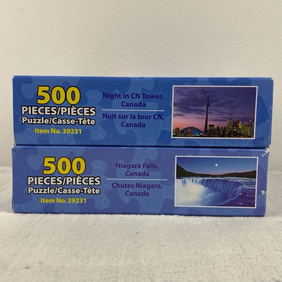 Two 500 Piece Jigsaw Puzzles CN Tower and Niagra Falls 17 x 10.75 inches NEW - Picture 7 of 8